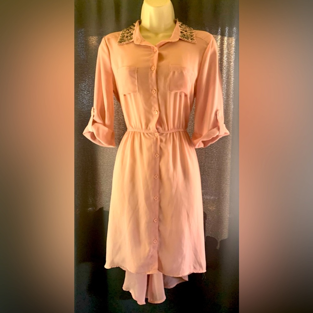 Women’s see through button up dress